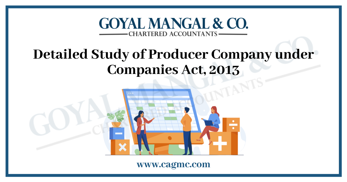 Detailed Study of Producer Company under Companies Act, 2013