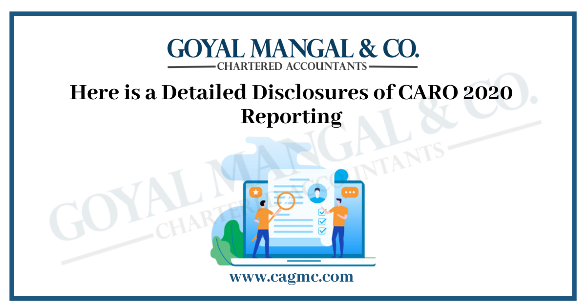 Here is a Detailed Disclosures of CARO 2020 Reporting