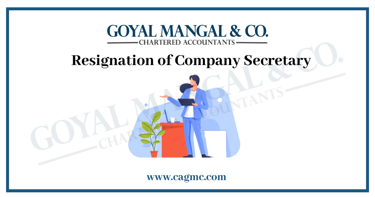 Format of resignation of company secretary