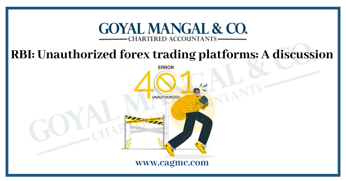 RBI Unauthorized forex trading platforms A discussion