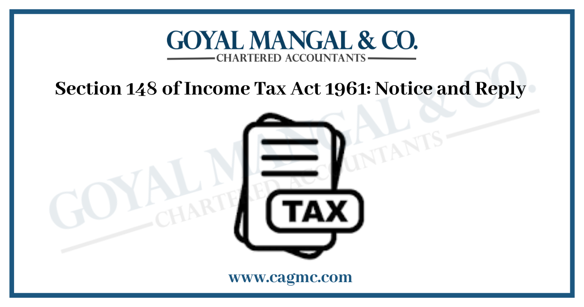 Section 148 of Income Tax Act 1961