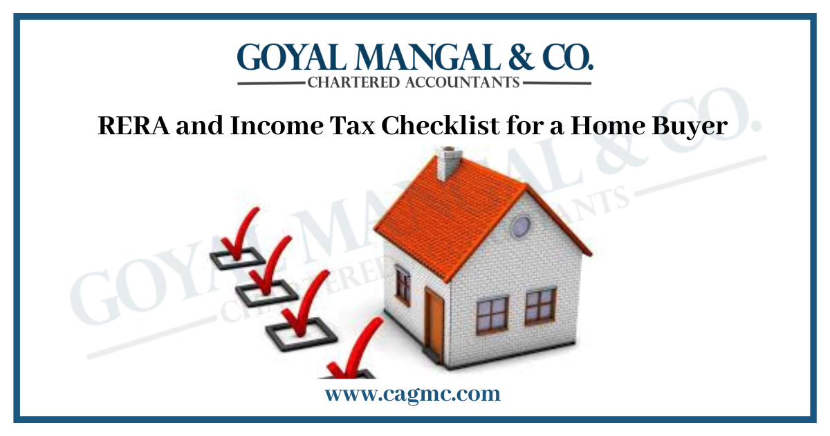 RERA and Income Tax Checklist for a Home Buyer