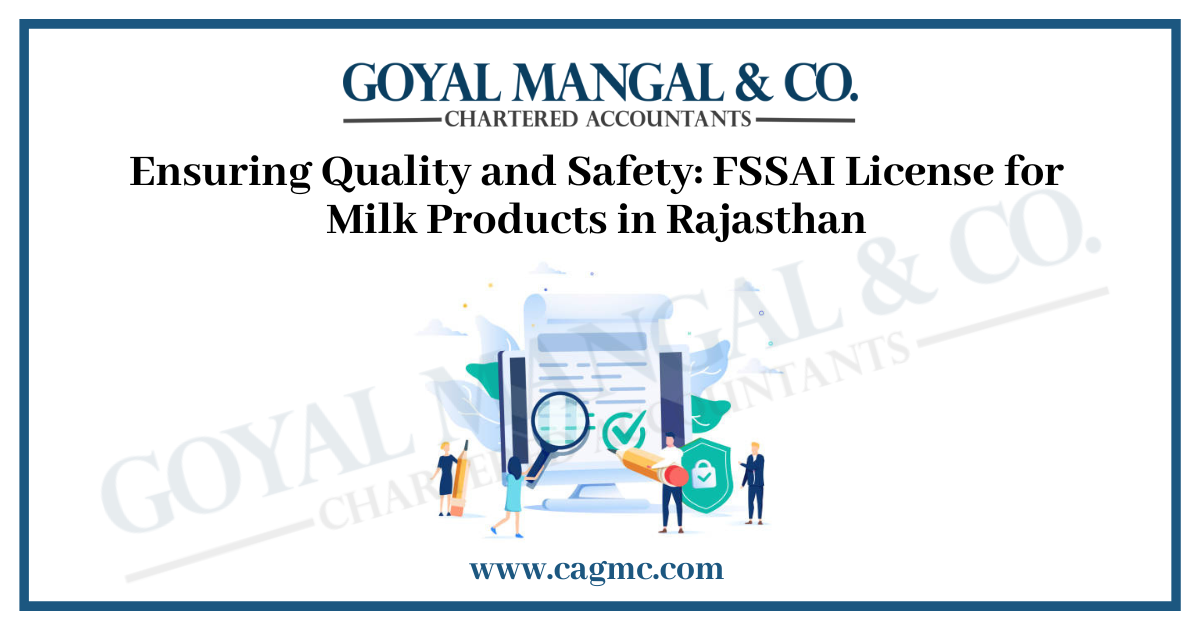 FSSAI License for Milk Products in Rajasthan