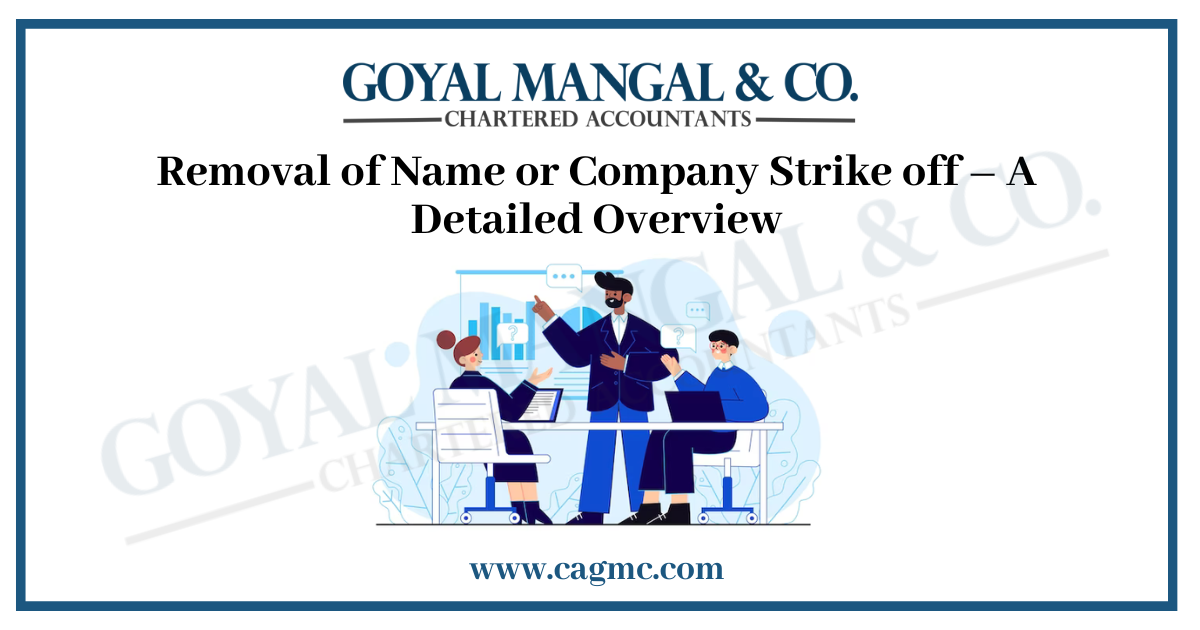 Removal of Name or Company Strike off