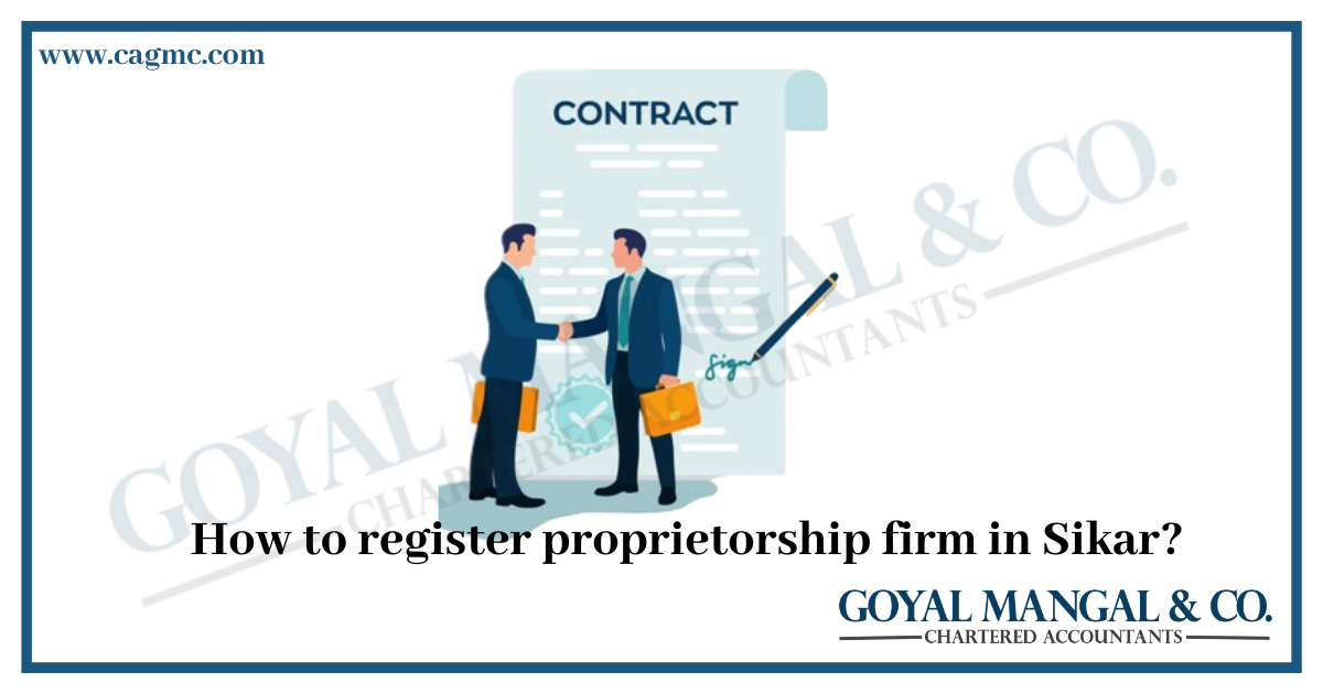 proprietorship firm in Sikar?