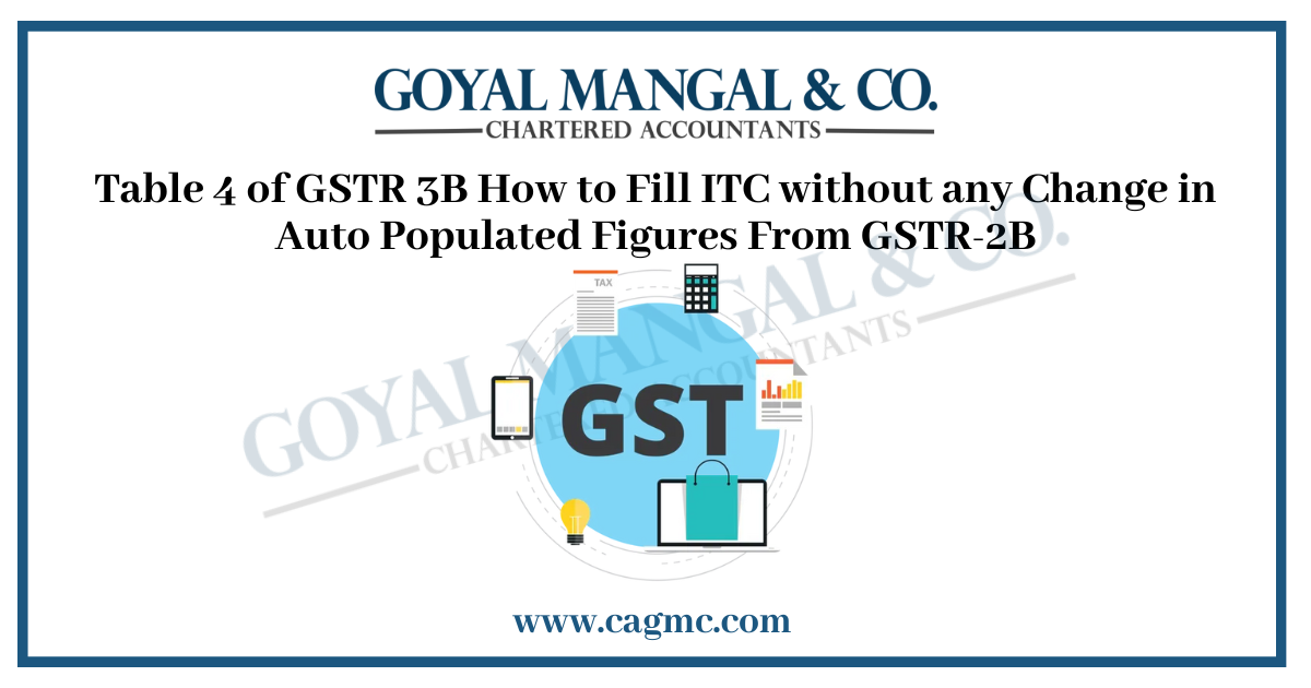 Table 4 of GSTR 3B